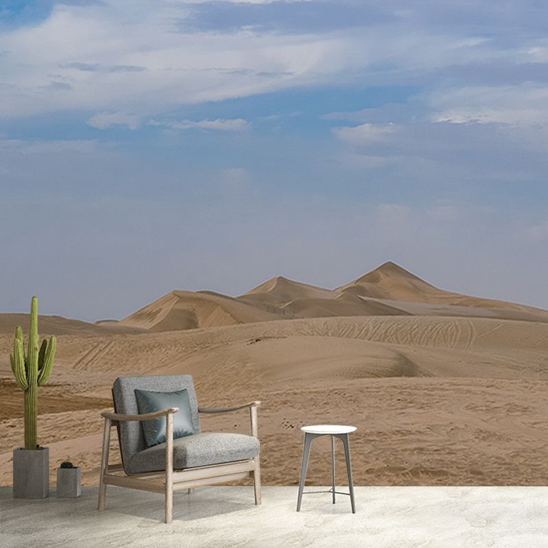 Dry Desert Wall Mural Decal for Reading Room, Personalized Size Available