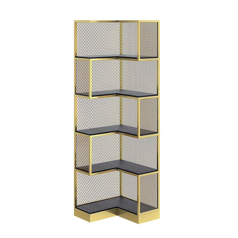 22" Wide Contemporary Shelf Closed Metal Shelves Included Bookcase