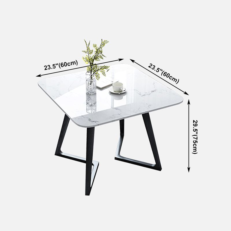 Mesa de piedra con pedestal doble, mesa de comedor de estilo industrial para interiores