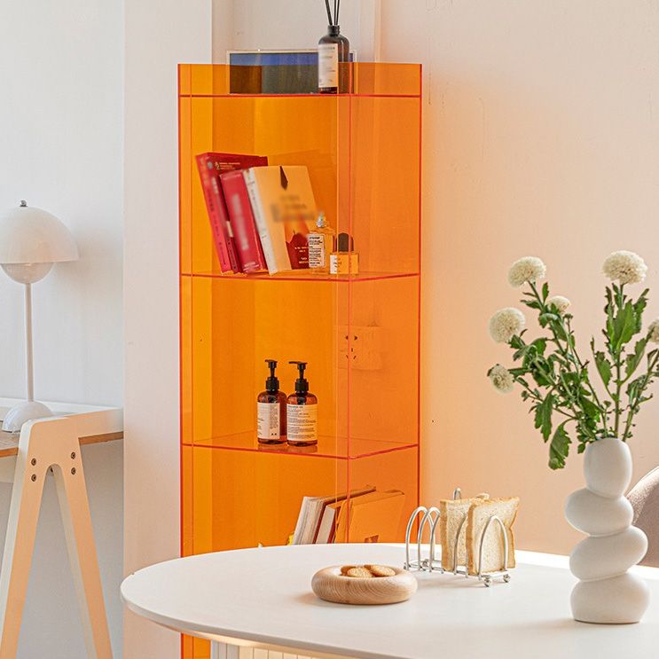 Scandinavian Style Bookshelf 9.84"W Closed Back Bookcase for Home Office Study Room