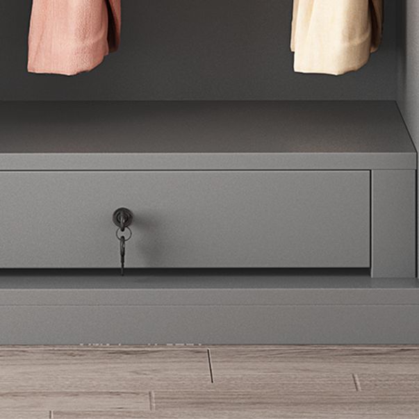 Modern Wardrobe Armoire Engineered Wood Wardrobe Cabinet with Drawer