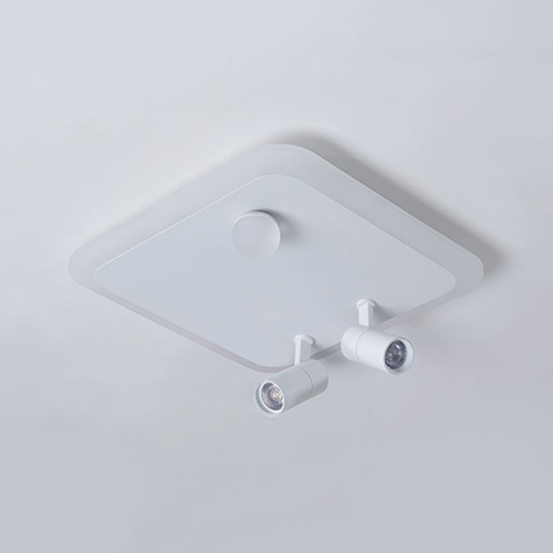 White Flush Mount Ceiling Light LED Ceiling Lamp Fixture with Spotlights for Bedroom