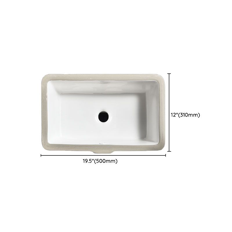 Contemporary Wash Stand Ceramic Metal Undermount Bathroom Sink