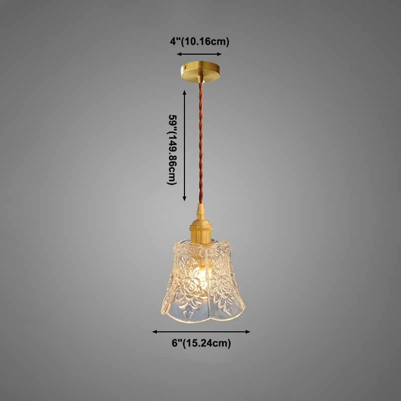 Pendante de style minimalisme moderne Shade en verre de verre pendante pour la barre de chevet