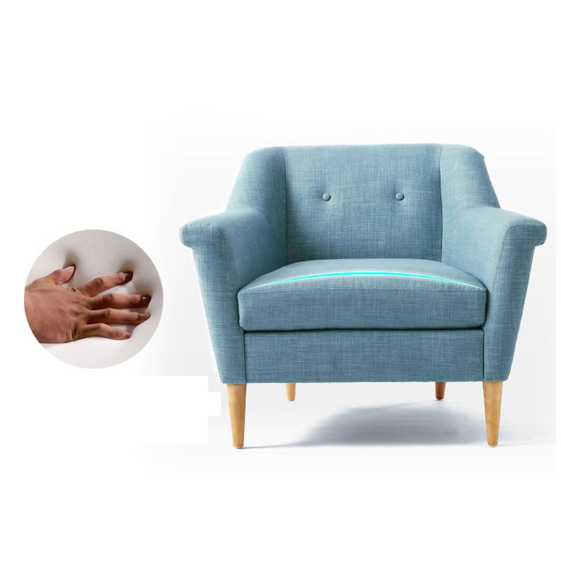 31.5" H Contemporary Cotton Blend Tufted Flared Arm Sofa for Apartment