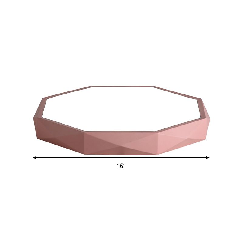 Acrylic Octagon Shape Ceiling Lamp Macaron Loft LED Flush Mount Light for Kitchen