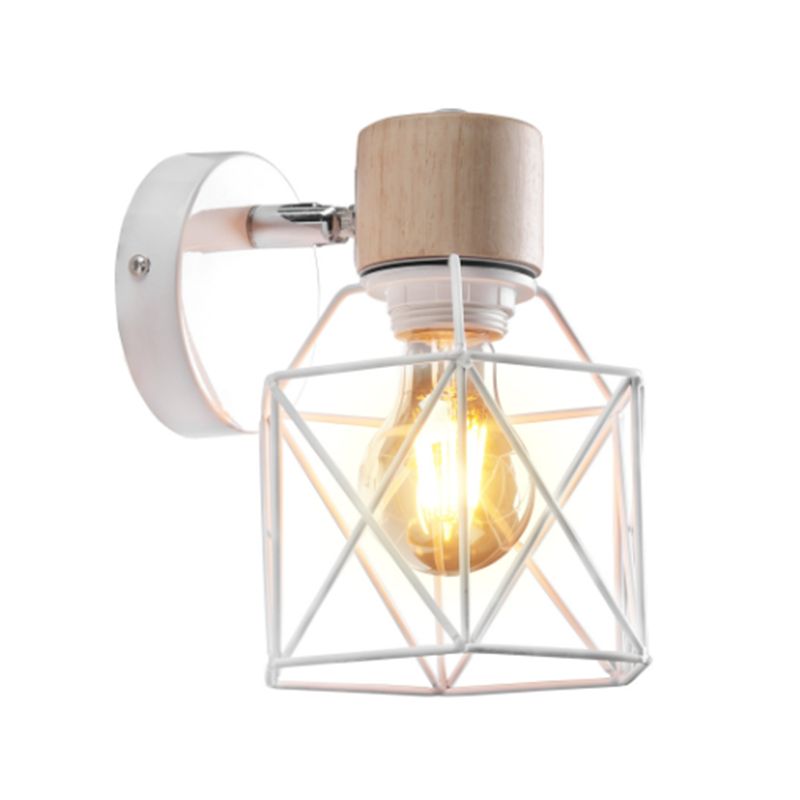 Geometric Wall Lighting Industrial Metal 1 Light Wall Sconce