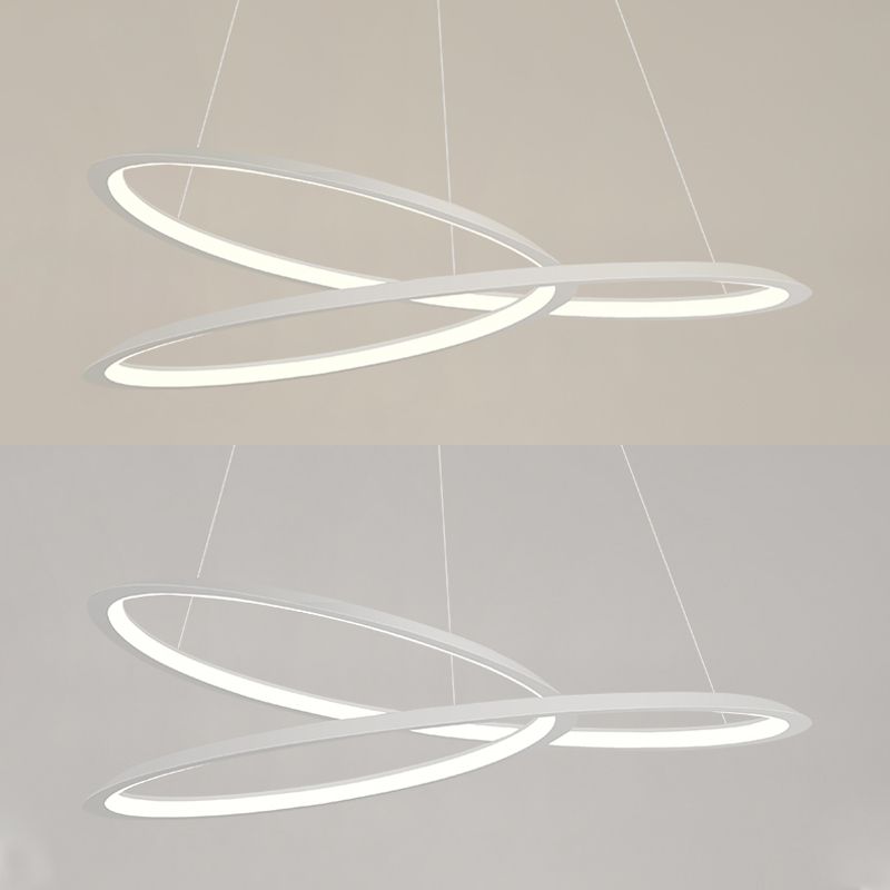 Curve senza soluzione di continuità lampadario a pendente lampadari moderni per sala da pranzo