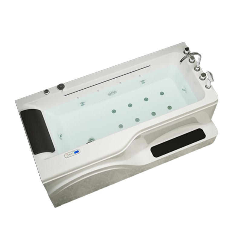 Rectangular Alcove Bathtub Acrylic Home Bath Tub in White for Bathroom