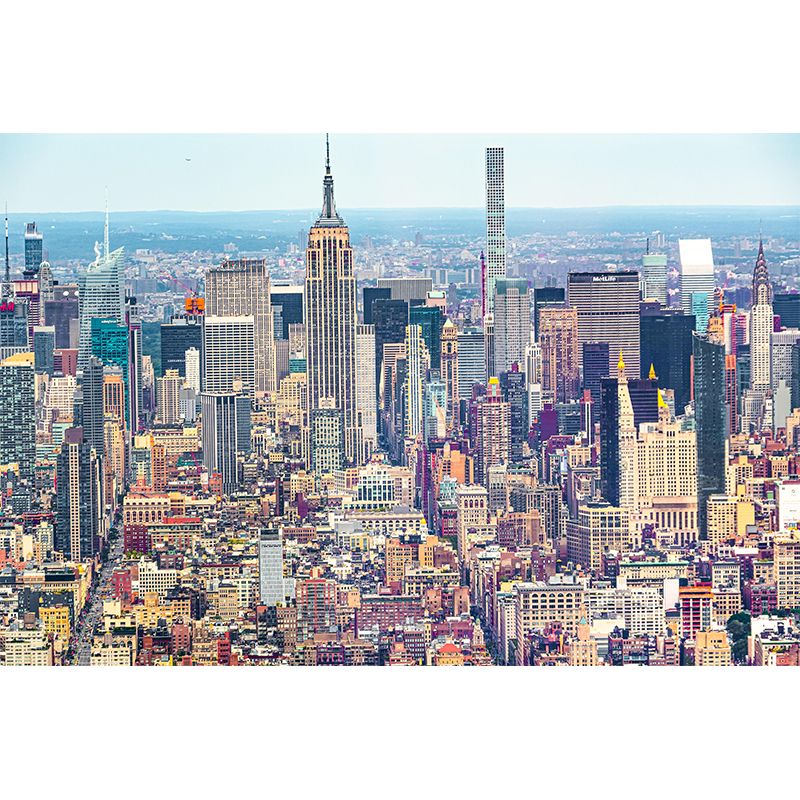 Papier peint Mural paysage urbain de New York, couleur douce, résistant à l'humidité, décoration murale pour chambre