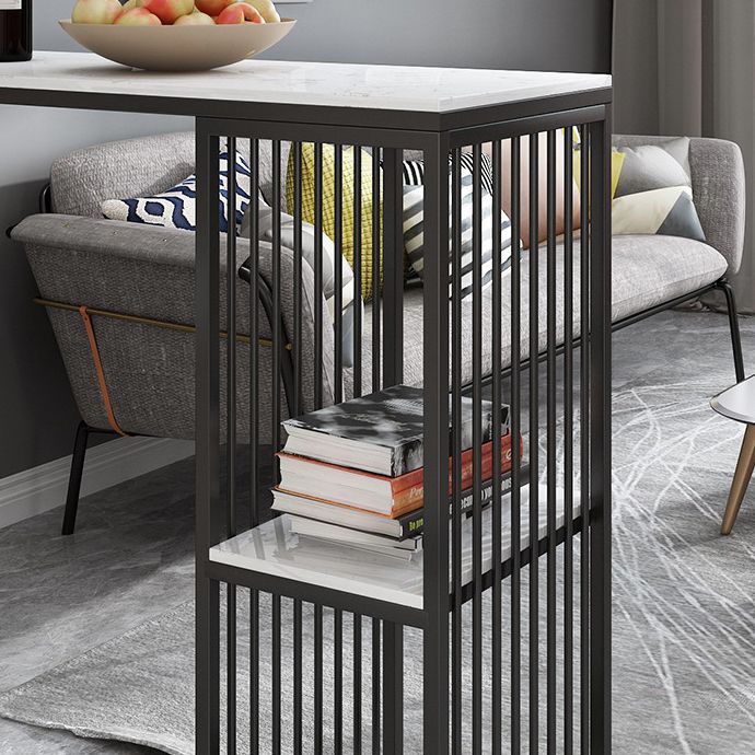 Contemporary Bar Table Bar Height Rectangle Pub Table for Breakroom