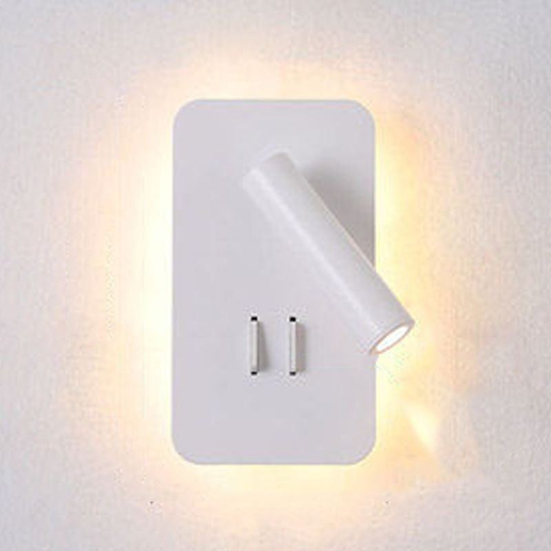 Modern Style Geometric Wall Sconces Metal 2 Lights Wall Mounted Reading Lights