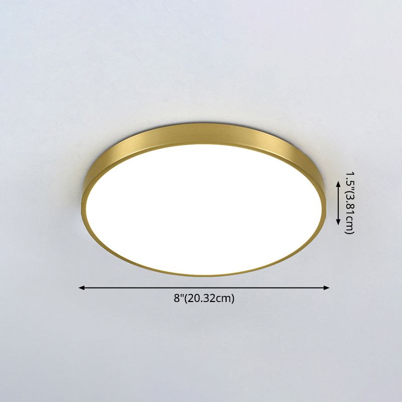 Gouden metalen ronde inbouw plafondlamp moderne stijl LED inbouwverlichting voor slaapkamer