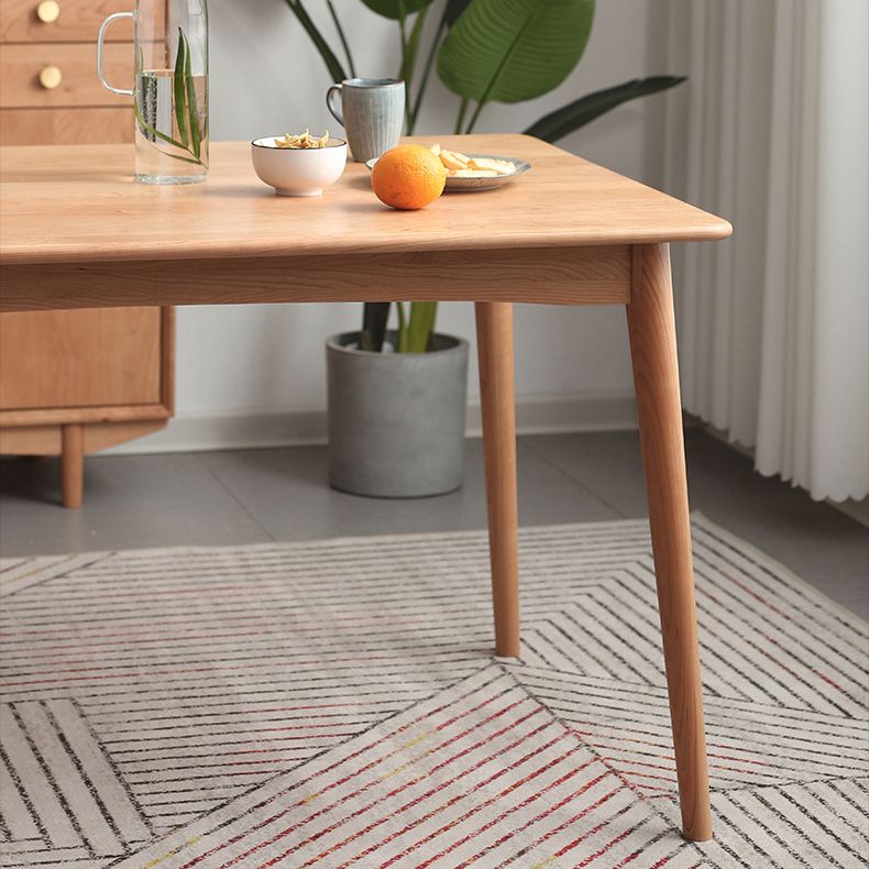 Modern Wood Rectangle Dining Set Standard Height Home Use Dining Room Furniture Set