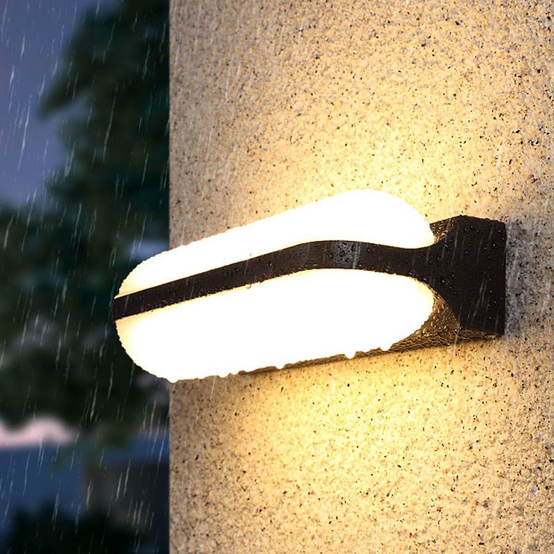 Moderna lampada a parete ovale in alluminio Light Sconce Light per balcone