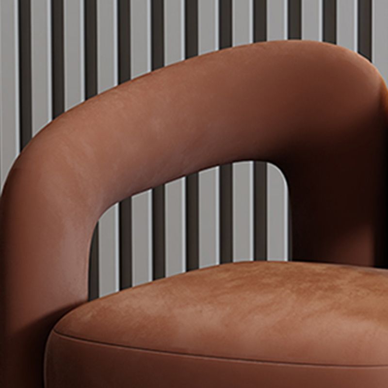 Modern Style Upholstered Dining Chair Open Back Dining Arm Chair