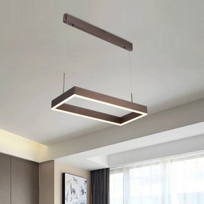 Luces colgantes de metal modernos de iluminación colgante cuadrado