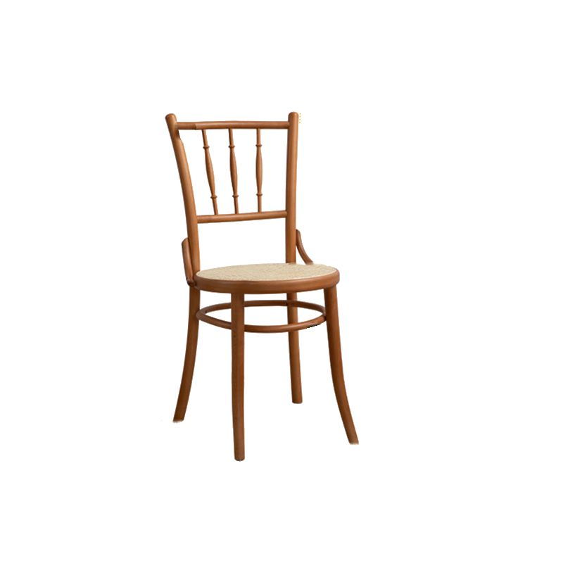 Solid Wood Side Chair Slat Back Dining Chair for Living Room