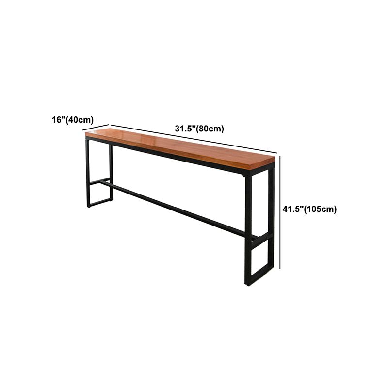 Industrial 1/7 Pieces Bar Table Set Rectangle Wood Counter Table with High Stools