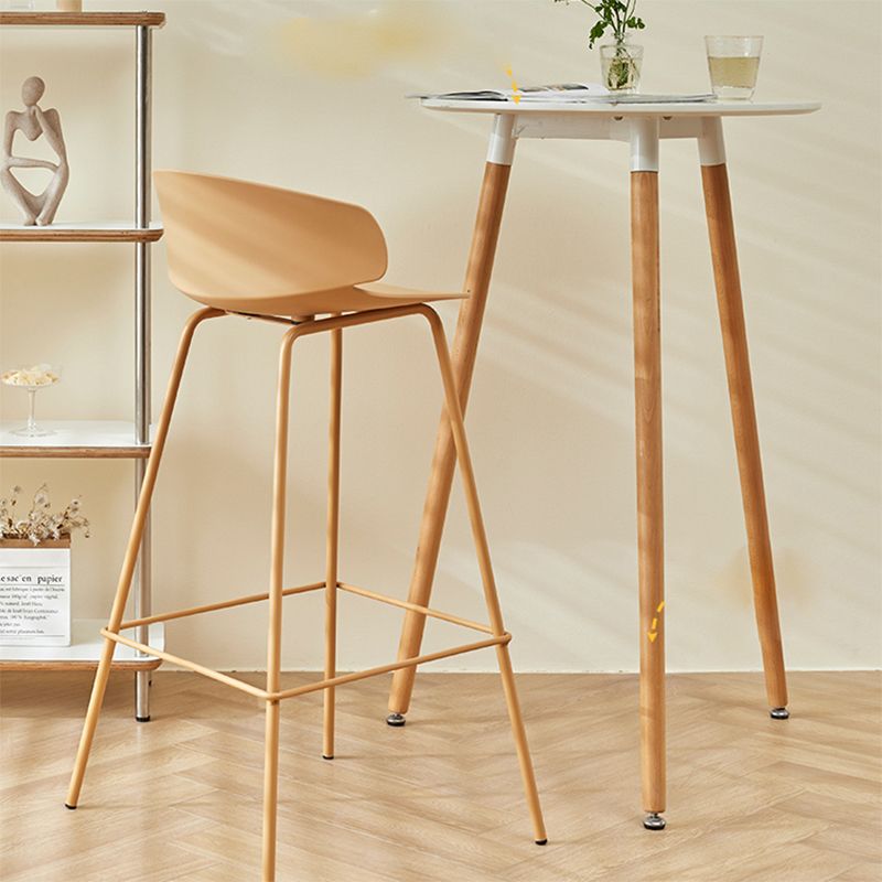 Modern Bistro Bar Table Fixed Bistro Bar Height Cocktail Table with Legs