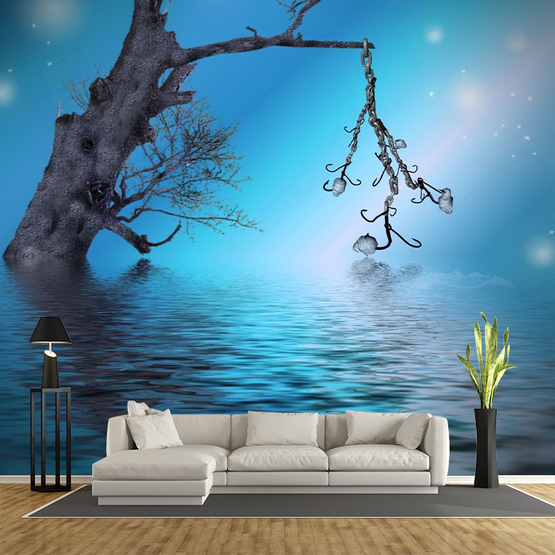 Mildew Resistant Dreamland Mural Illustration Sitting Room Wall Mural