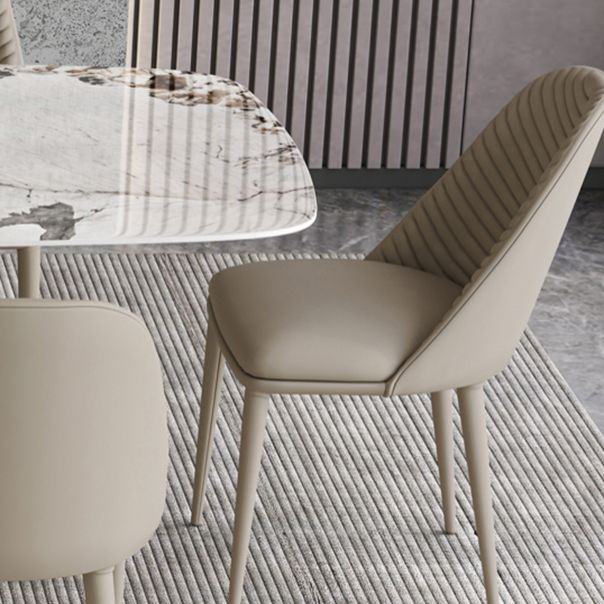 Modern Kitchen Stone Furniture 1/4/5/7 Pieces Rectangle Dining Room Table with Side Chairs