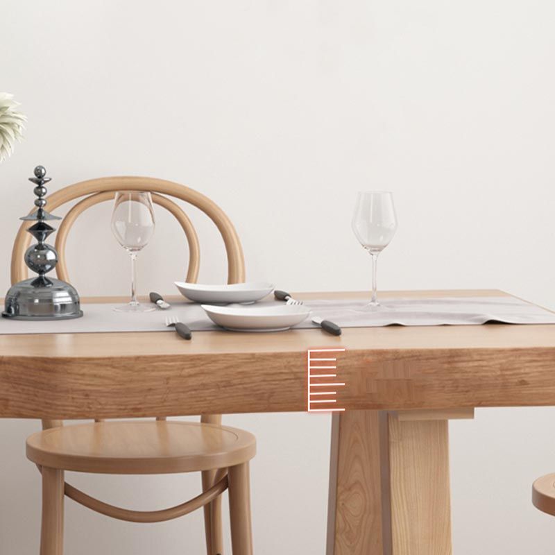 Pine Solid Wood Dinette Table Modern Natural Legs Dining Site Table