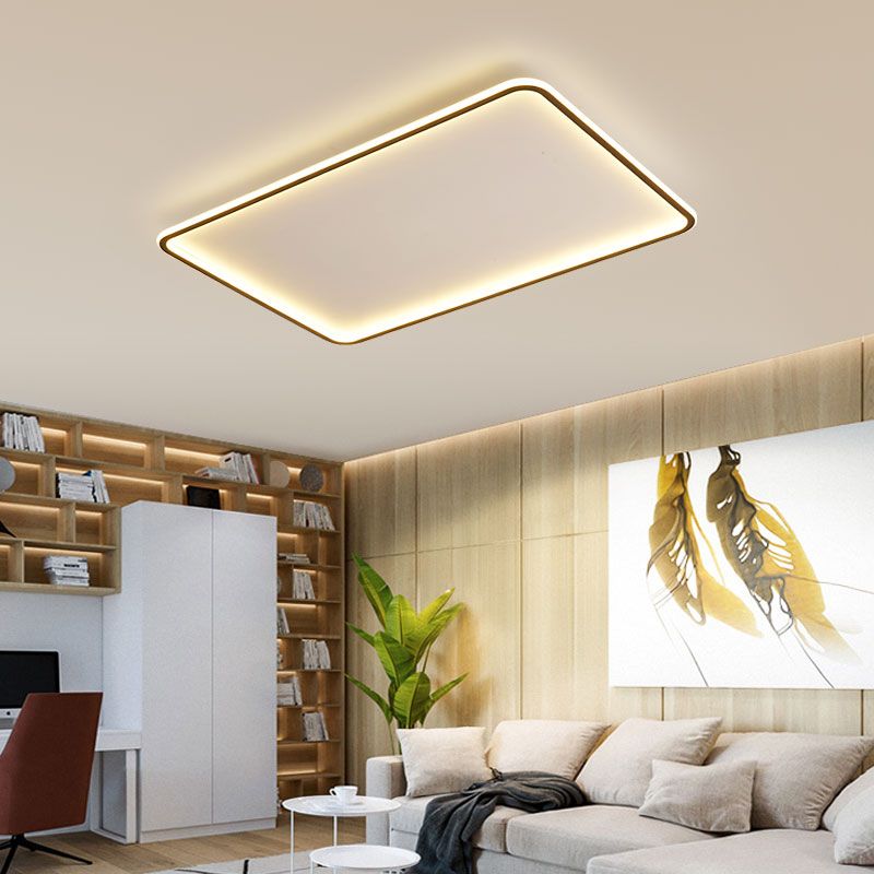 Luminaire de plafond à montage encastré simplicité géométrie LED plafonnier