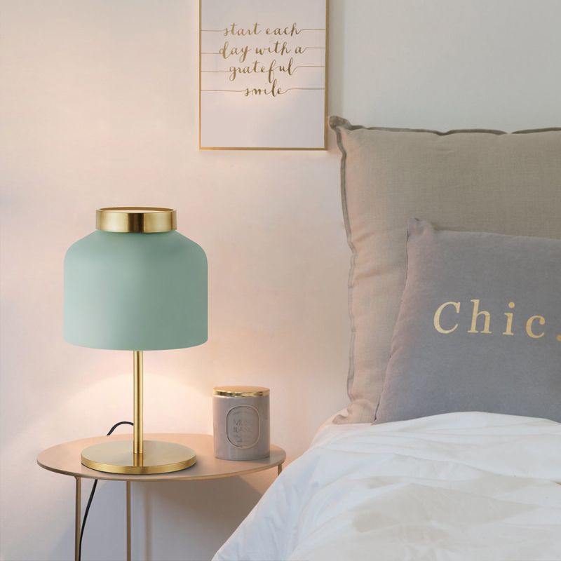 Jar Metal Night Table Light Post-modern 1 Bulbe Blanc White / Blue Nightstand lampe pour salle à manger