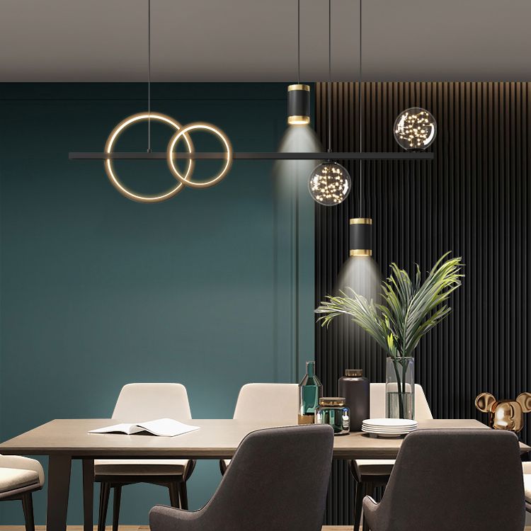 Contemporary Sphere Pendant Lights Glass Island Light Fixtures for Kitchen