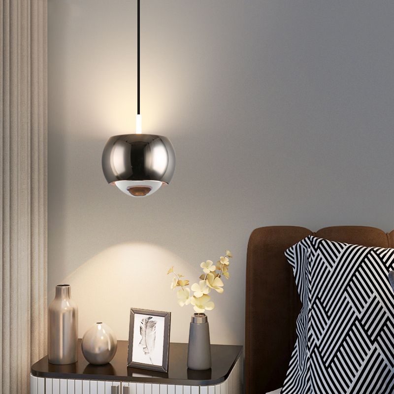 Metal Round Shape Hanging Light Modern Style 1 Light Hanging Light Mount Fixtures