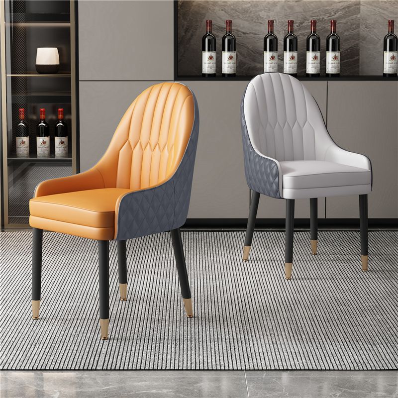Scandinavian Style Wood Dining Chairs Dining Room Parsons Cushioned Chair with Arm