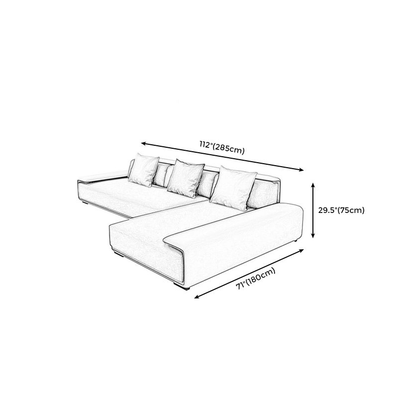 Faux leather Grey Sectional Armless Stain-Resistant Sectional for Living Room