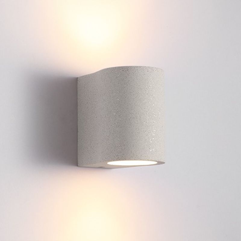 Modern Rectangular Sconce Light Fixture Cement 2-light Wall Sconces for Outdoor