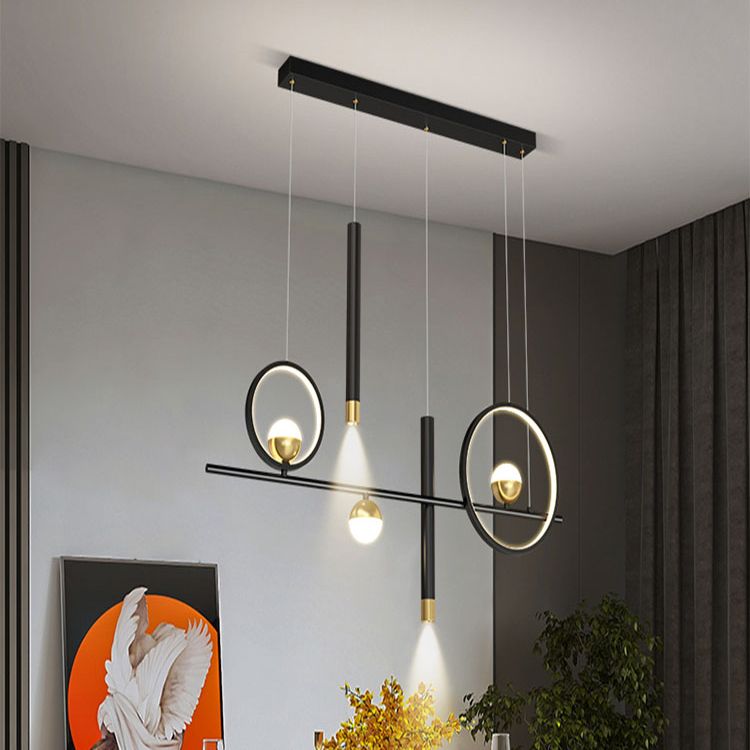 Lampade a sospensione geometrica Modern Kitchen Island Lighting Metal lampadario