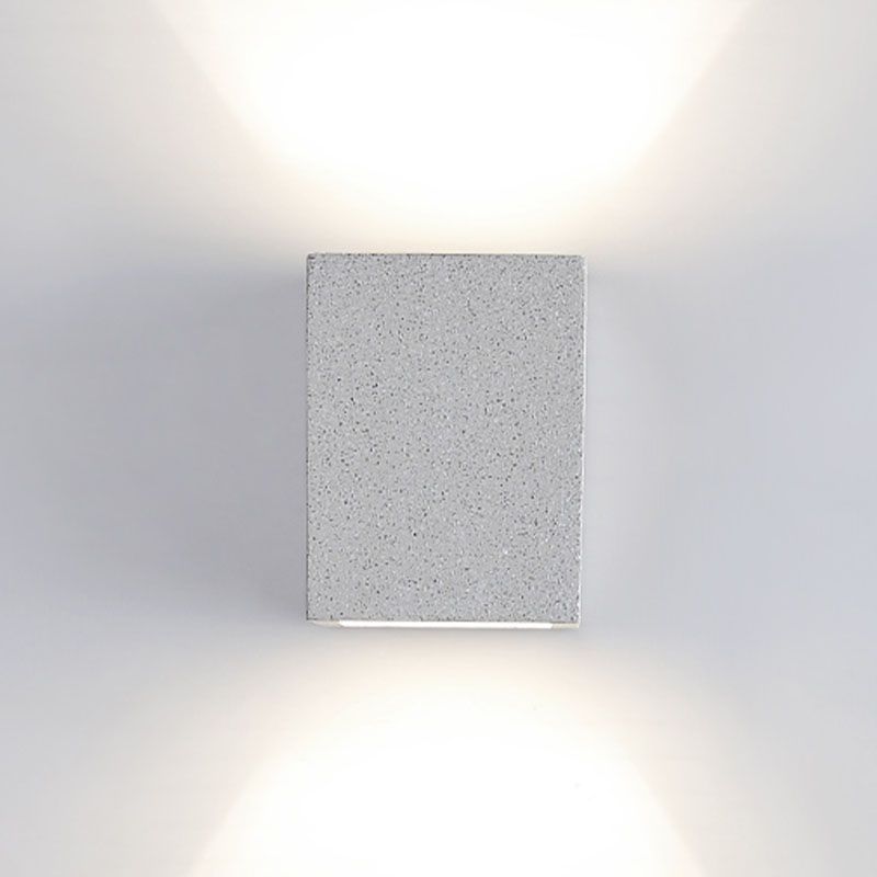 Cuboid Wall Light Farmture Moderne 1-licht grijze wandlamp met cementschaduw