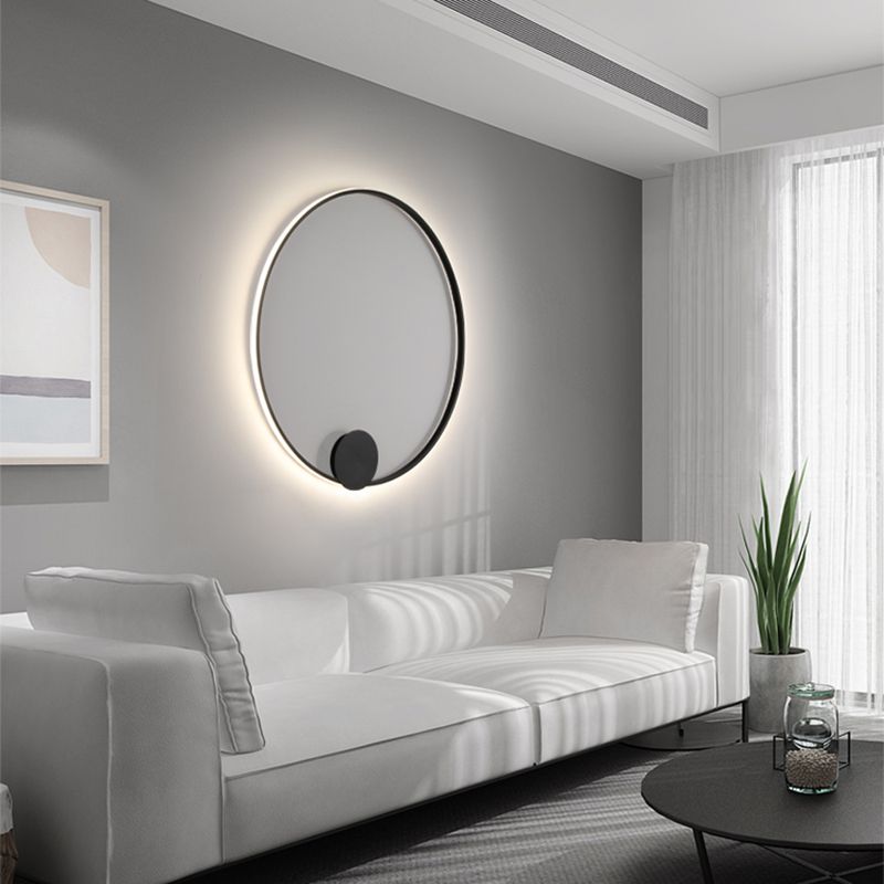 Modern Minimalist Minimalist Circular Montate Montate Metal 1 Light Sconce Light Set per camera da letto