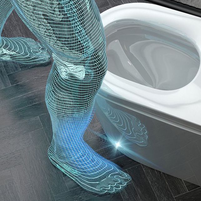 Modern Heated Seat Toilet Bowl Floor Mount Skirted Toilet with Toilet Seat