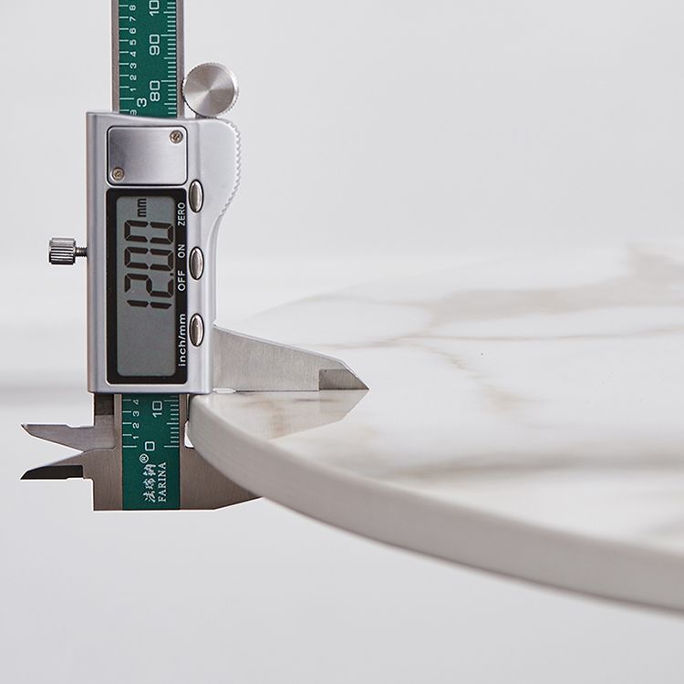 Sintered Stone Modern DiningRoomTableSet with Round Table and Pedestal Base Dinette Set