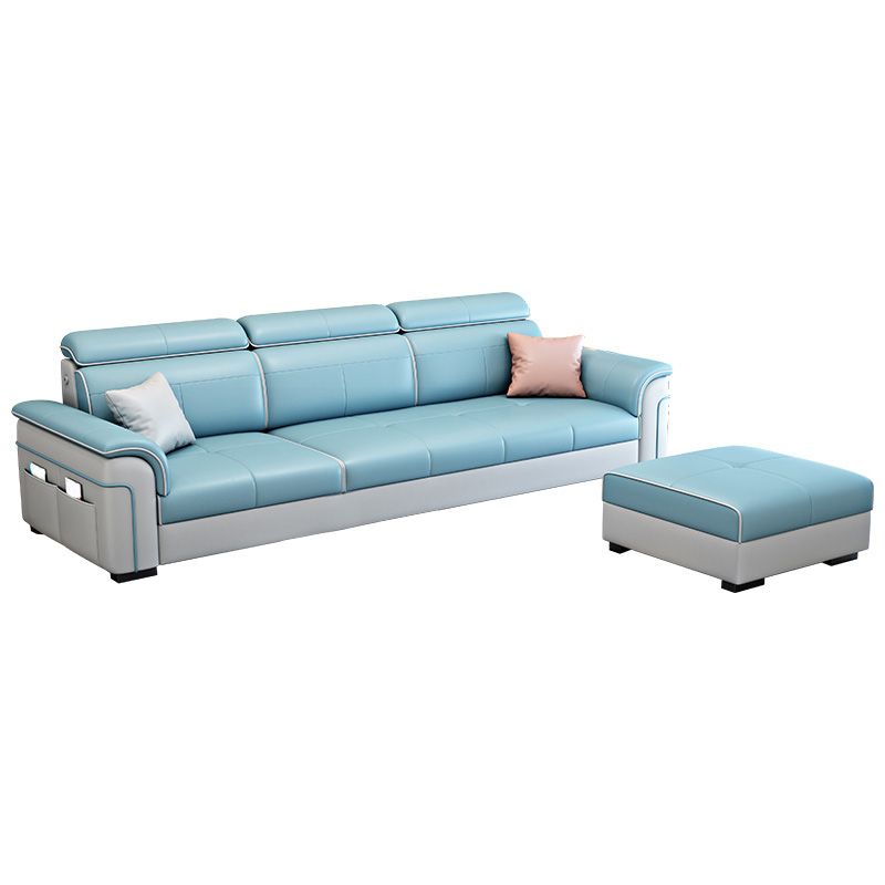 112.2"W √ó 59.06"D √ó 59.06"H Pillow Top Arm Sectionals with Slipcovers and Storage