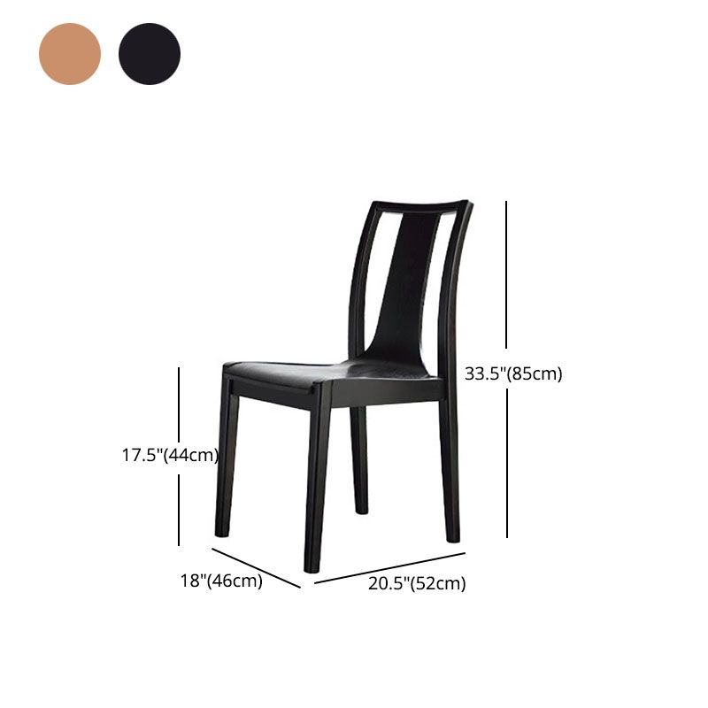 Scandinavian Wood Indoor-Outdoor Room Side Chair Slat Back Chair