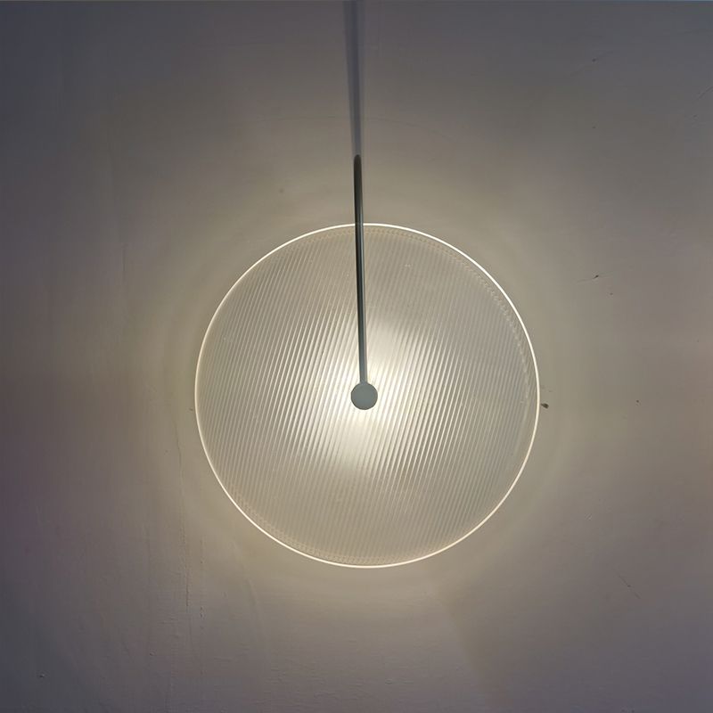 Round Sconce Light Fixtures Modern 1-Light Wall Mounted Lamp with Grass Shade