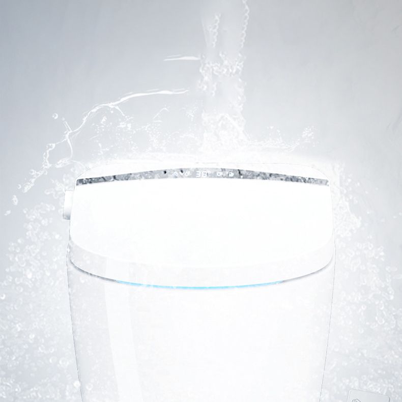 White Elongated Floor Mount Bidet Stain Resistant Floor Standing Bidet with Heated Seat