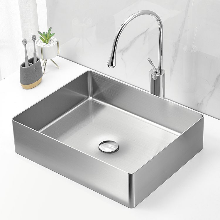 Modern Style Bathroom Sink Stainless Steel Noise-cancelling Design Bathroom Sink