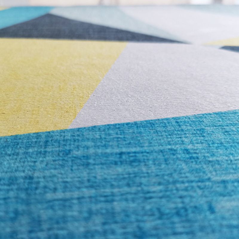 Artistic Style Living Room Rug Abstract Painting Carpet Polyester Washable Area Rug