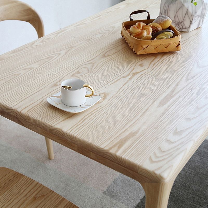 Solid Wood Dinette Set Modern Style 1/4/5/6 Pcs Dining Set with Rectangle Table