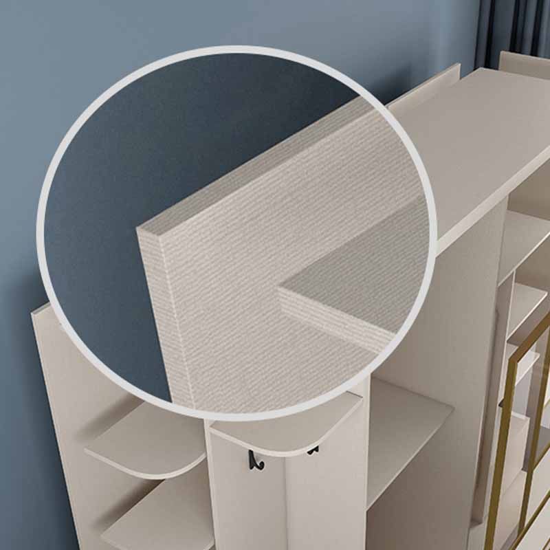 White Engineered Wood Wardrobe Closet Sliding Wardrobe Armoire