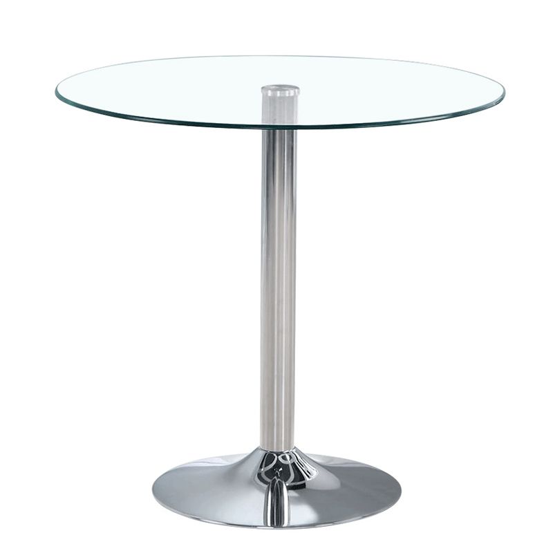 Glass Top Dining Table Modern Round Dining Table with Pedestal Base