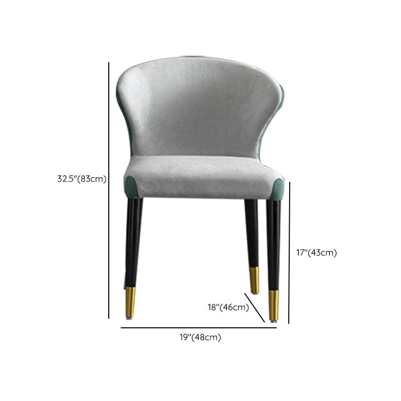Industrial Upholstered Armless Dining Chairs Dining Room Side Chair