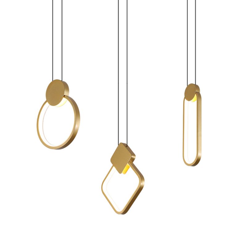 Simplicity Linear Hanging Light Kit Aluminum 1-Light Ceiling Light for Dining Room